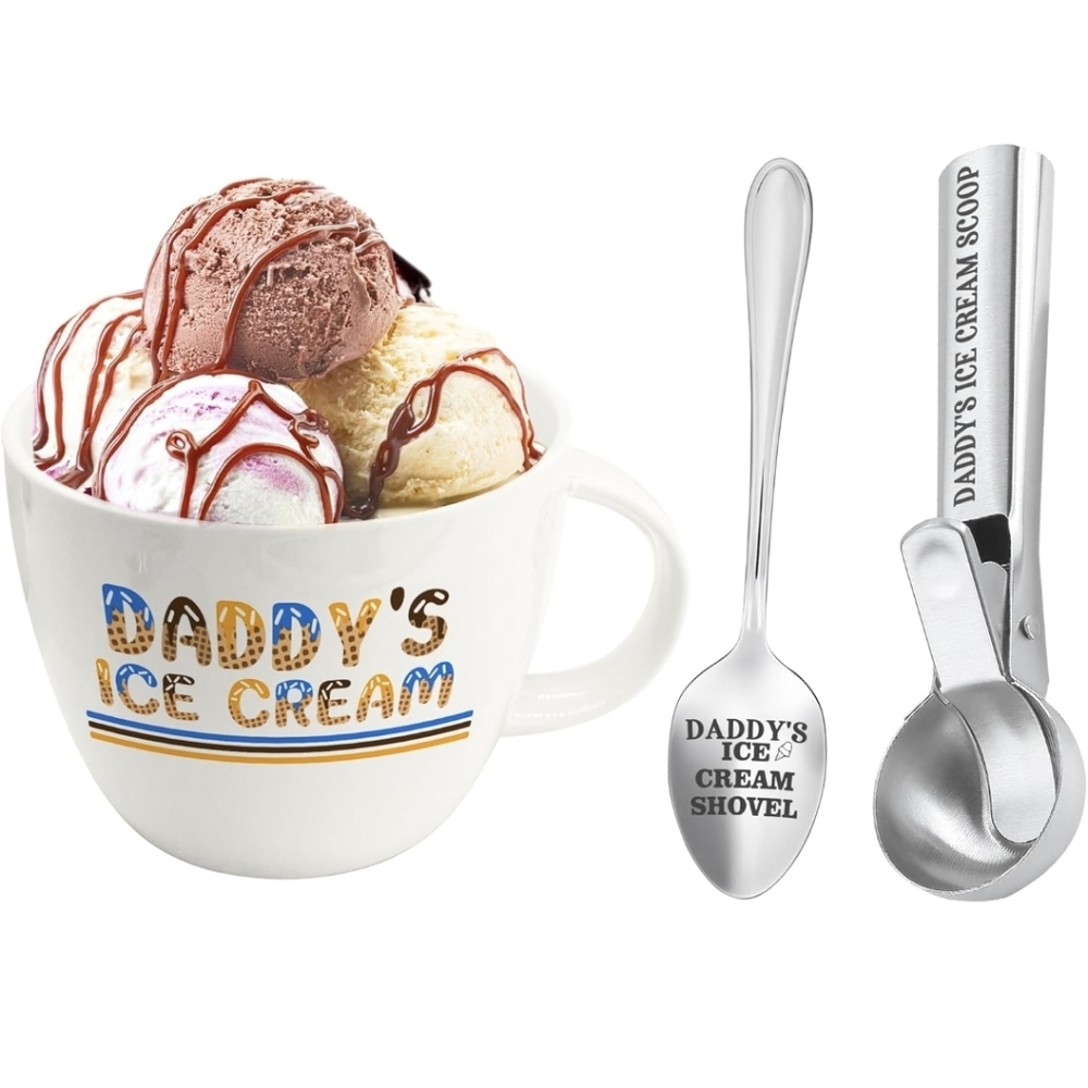 NIB ICE CREAM BOWL & SCOOP SHOVEL SPOON SET